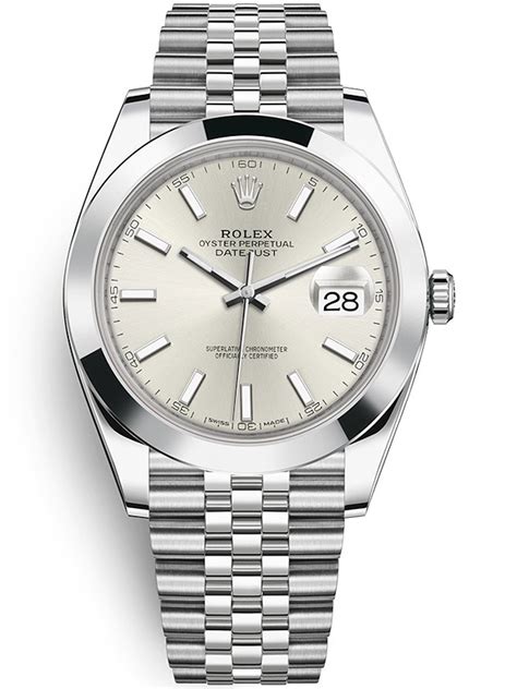 rolex datejust 41 steel silver dial